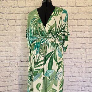 Cupshe Lightweight Palm Swim Cover/Dress